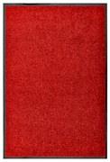 Tapete de porta lavável 60x90 cm vermelho