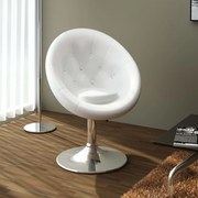 vidaXL Banco de bar couro artificial branco