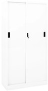 vidaXL Armário escritório c/ porta deslizante 90x40x180 cm aço branco