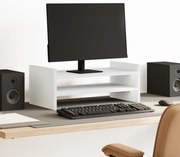 vidaXL Suporte para monitor 50x27x20 cm derivados de madeira branco