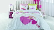 Edredom infantil Princess - Edredom infantil com almofadas: Colchas edredão 200x260 cm + 2 almofadas cheias 45x60 cm, com enchimento de 300 gr./m2 para inverno