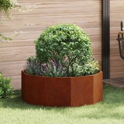 vidaXL Floreira Ferro Enferrujado 90 x 90 x 35 cm