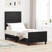 vidaXL Cama Box com cabeceira Preto 80 x 200 cm Veludo