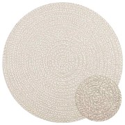 vidaXL Tapete ZIZUR creme Ø 120 cm aspeto de juta interior e exterior