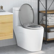 vidaXL Assento de Vaso Sanitário Cinzeto 47 x 37 x 4 cm Duroplast
