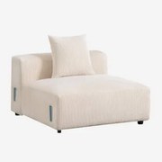Módulo Central (105x113 Cm) Com Almofada Para Sofá Modular Bruna Bombazina Crema Linho - Sklum