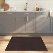 vidaXL Tapete retangular 100x100 cm bambu castanho-escuro