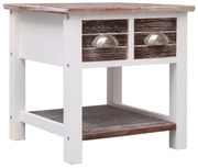 vidaXL Mesa de apoio 40x40x40 cm madeira de paulownia castanho