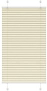 vidaXL Creme Plissada Cega 75x150 cm Largura Tecido 74,4 cm Poliéster