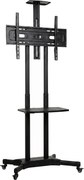 HOMCOM Suporte para TV com Rodas para Televisores de 32-75 Polegadas, Altura Ajustável, Rodas com Travão, VESA máx. 400 x 600 mm | Aosom Portugal