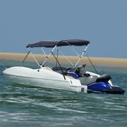 vidaXL Toldo de 3 arcos Bimini c/ paredes laterais 183x(170-182)x137cm