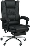 Vinsetto Cadeira de massagem Cadeira de escritório com função de massagem, incl. apoio para os pés, ajustável em altura, 64 cm x 70 cm x 118 cm, Preto | Aosom Portugal