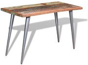 Mesa de jantar madeira reciclada maciça 120x60x76 cm