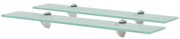 vidaXL Prateleiras flutuantes 2 pcs vidro 60x10 cm 8 mm