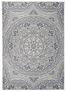 vidaXL Tapete de tecido plano para exterior 140x200 cm padrão azul