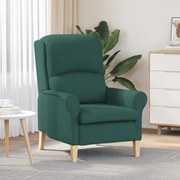 vidaXL Poltrona Moderna Verde Escuro Tecido, Madeira Padrão Ergonómica