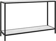 vidaXL Mesa consola 120x35x75 cm vidro temperado branco