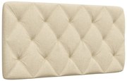 vidaXL Almofadão de cabeceira 100 cm tecido creme