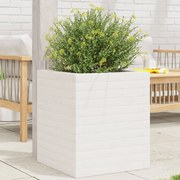 vidaXL Vaso/floreira de jardim 40x40x46 cm madeira pinho maciça branco