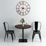 vidaXL Relógio de parede metal 58 cm vermelho
