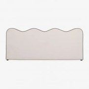 Cabeceira Em Bouclé De 220 Cm Elenor Caracóis Blanco & 180 Cm - Sklum