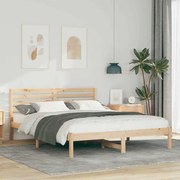 vidaXL Estrutura da Cama com cabeceira Castanho 160 x 200 cm
