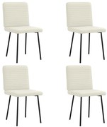 vidaXL Cadeiras de jantar 4 pcs veludo cor creme