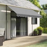 vidaXL Tecido substituição para sanefa de toldo 3 m riscas antracite