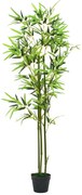 vidaXL Planta de bambu artificial com vaso 150 cm verde