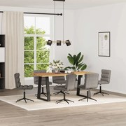 vidaXL Cadeiras de jantar 6 pcs couro artificial cinzento