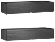 vidaXL Capas p/ espreguiçadeira 2pcs 12 ilhós 205x75x40 cm polietileno