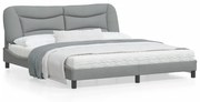 vidaXL Estrutura de cama sem colchão Hvar 180x200 cm tecido cinzento-claro