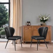 Conjunto de 2 cadeiras de sala de jantar Coleção EKHO Preto