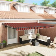 vidaXL Toldo Laranja e Marrom 500 x 300 x 165 cm Poliéster e Metal
