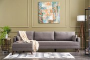 Sofá de Canto Bella – Castanho – 275x85x81 cm