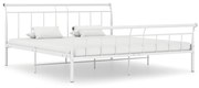 Estrutura de cama 160x200 cm metal branco