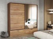 Roupeiro Melvele 122, Carvalho, 209x180x61cm, 171 kg, Portas para roupeiro: Deslizante