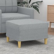 vidaXL Apoio de pés 60x50x41 cm tecido cinzento-claro