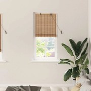 vidaXL Estores de rolo com cortinas Manual Natura 60 x 220 cm Bambu