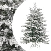 vidaXL Árvore de Natal artificial articulada c/ flocos de neve 210 cm
