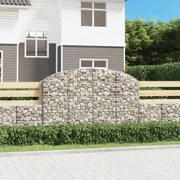 Cesto gabião arqueado 200x30x120/140 cm ferro galvanizado
