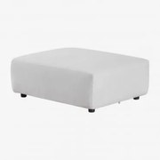 Puff Retangular 105x85 Cm Bruna Tecido Cinzento Glaciar - Sklum