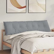 vidaXL Travesseiro para Costas Cinzento-claro 180 x 19 x 50 cm tecido