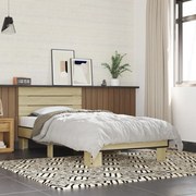vidaXL Estrutura de cama derivados de madeira e metal carvalho sonoma