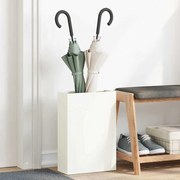 vidaXL Suporte de Guarda-Chuva Branco, 28x12x41 cm, Feito de Aço