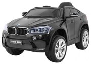 Carro elétrico para Crianças 12V BMW X6M Rodas de EVA, Assento de couro Preto Pintado