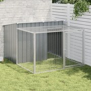 vidaXL Casota para cães com corredor antracite 153x194x110 cm aço galvanizado