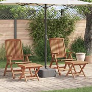 vidaXL Conjunto de Jantar para Jardim 4 pcs Castanho