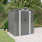 vidaXL Abrigo de jardim 192x191x223 cm aço galvanizado cinzento-claro