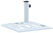 Base para guarda-sol 12 kg 49 cm ferro fundido branco